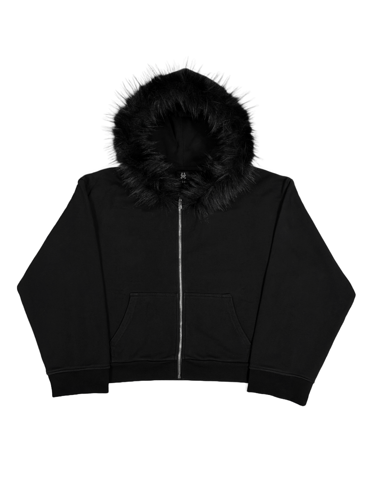 FOX FUR ZIP-UP HOODIE